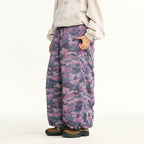 Men's loose-fitting ripstop leisure pants with camouflage pattern and elastic drawstring waistband Fashion Glam