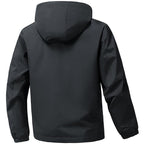 Men's technical hooded softshell jacket with adjustable hood and utility pockets Fashion Glam