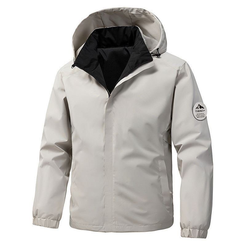 Men's technical hooded softshell jacket with adjustable hood and utility pockets Fashion Glam