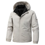 Men's technical hooded softshell jacket with adjustable hood and utility pockets Fashion Glam