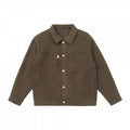 Men's Oversize Shirt Jacket in Boxy Cut made of Wool Blend with Snap Button Placket and Patch Pockets Fashion Glam