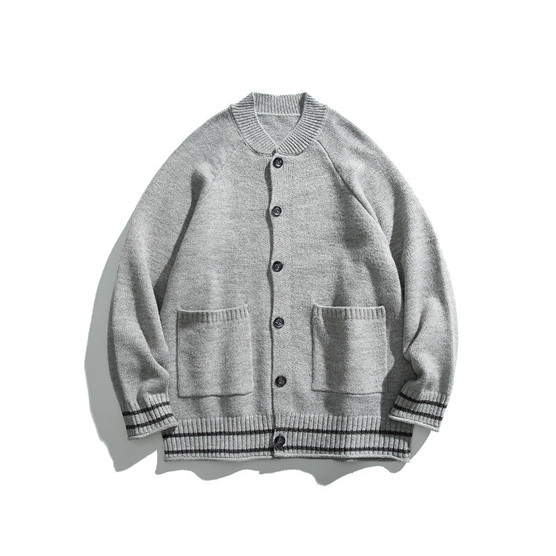 Unisex Boxy Cardigan made of fine knit with raglan sleeves and patch pockets Fashion Glam