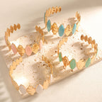Ladies Open Bangle made of noble metal with elegant motif Fashion Glam