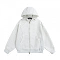 Unisex Boxy Hoodie Jacket with Two-Way Zipper and Geometric Seam Details Fashion Glam