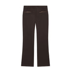 Women High-Waisted Flared Trousers with Belt Loops and Welt Pockets Fashion Glam