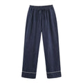 Women's Loose Fit Denim Pants with Elastic Waistband and Drawstring Fashion Glam