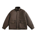 Men's Boxy-padded Utility blazer with high stand-up collar and patch pockets Fashion Glam