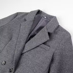 Ladies Maxi Cocoon Wool Blend Coat with Double-Breasted Front, Notched Collar and Concealed Side Pockets Fashion Glam