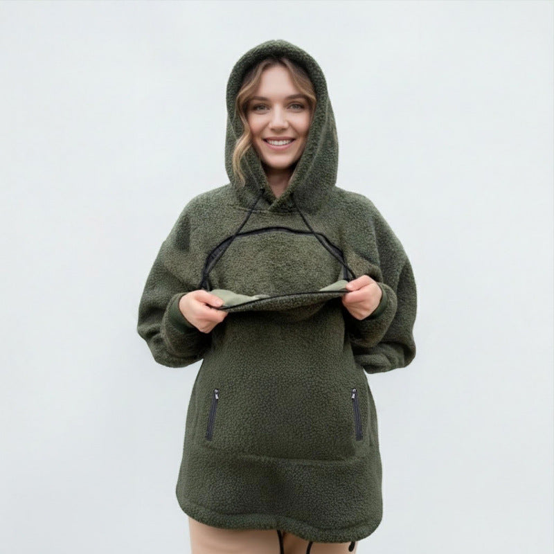 Women’s hoodie with integrated cat cave and extra soft fleece Fashion Glam