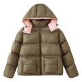 Women's Padded Quilted Jacket with XXL Hood and Flap Pockets Fashion Glam