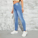 Women's High-Waist Skinny Jeans with shaping stretch and push-up effect Fashion Glam