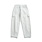 Women's High-Waisted Cargo Pants Relaxed Fit with Flap Pockets and Raw Hem Fashion Glam