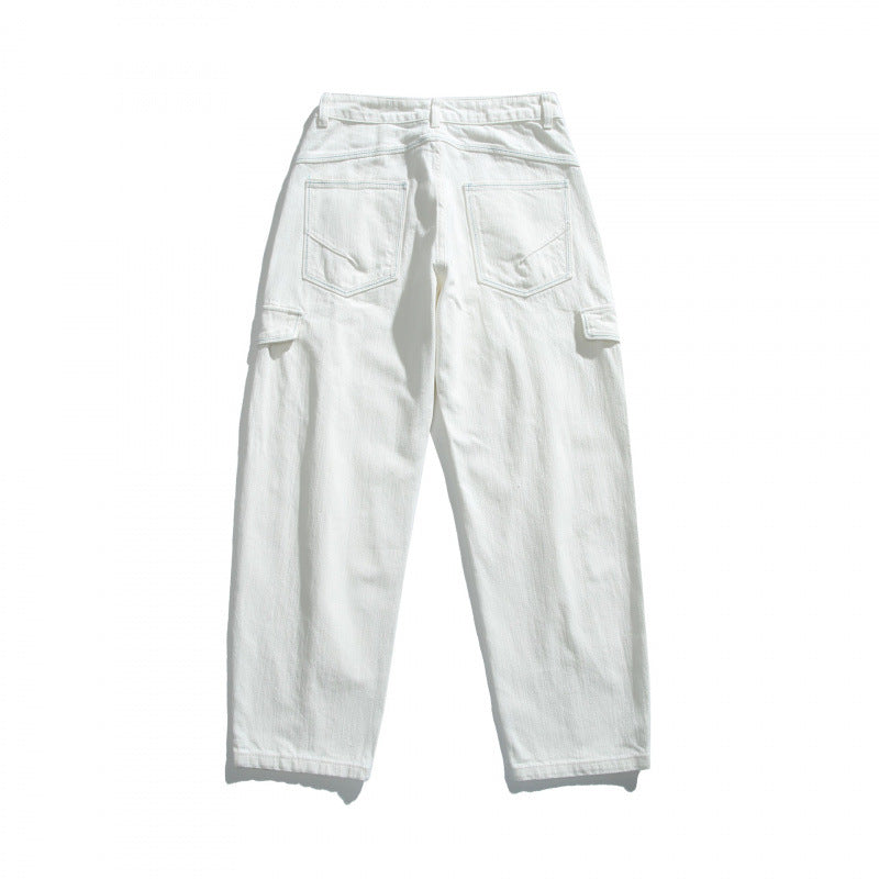 Women's High-Waisted Cargo Pants Relaxed Fit with Flap Pockets and Raw Hem Fashion Glam