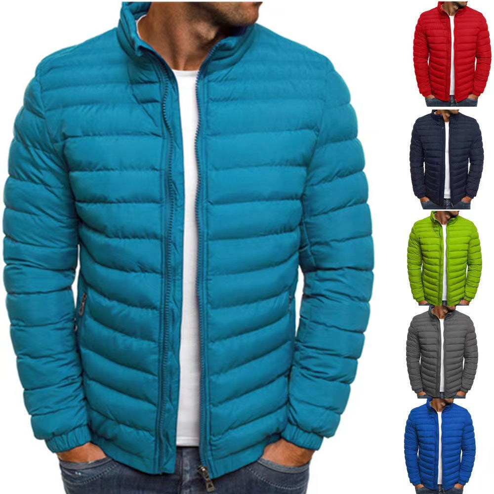 Men's lightweight quilted jacket with high collar and optimal insulation Fashion Glam