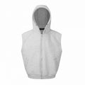 Unisex Sleeveless Hooded Vest with Full Zip and Kangaroo Pockets Fashion Glam