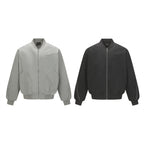 Unisex Boxy-Bomber jacket with full zip, ribbed hem and chest welt pocket Fashion Glam