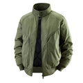 Men's windproof quilted bomber jacket with stand collar, ribbed cuffs, and padded lining Fashion Glam