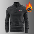 Men's warming microfleece troyer with half zipper, ergonomic raglan sleeves and cozy inner structure Fashion Glam