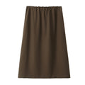 Women A-line midi skirt with elastic waistband and flowing silhouette Fashion Glam