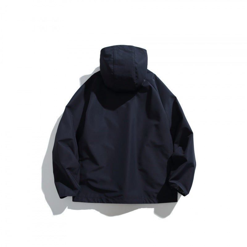 Unisex Lightweight Tech Rain Jacket with Asymmetrical Zipper Fashion Glam