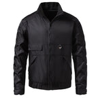 Men's water-repellent utility blouson with stand-up collar, kangaroo and flap pockets Fashion Glam