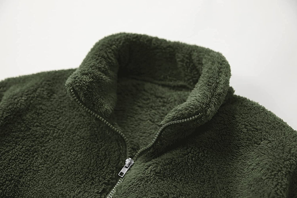 Men's fleece jacket with soft lining and practical pockets Fashion Glam