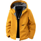 Men's technical hooded softshell jacket with adjustable hood and utility pockets Fashion Glam