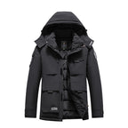 Men's Insulated Field Parka with Hood, Multiple Utility Pockets and Windproof Shell Fashion Glam