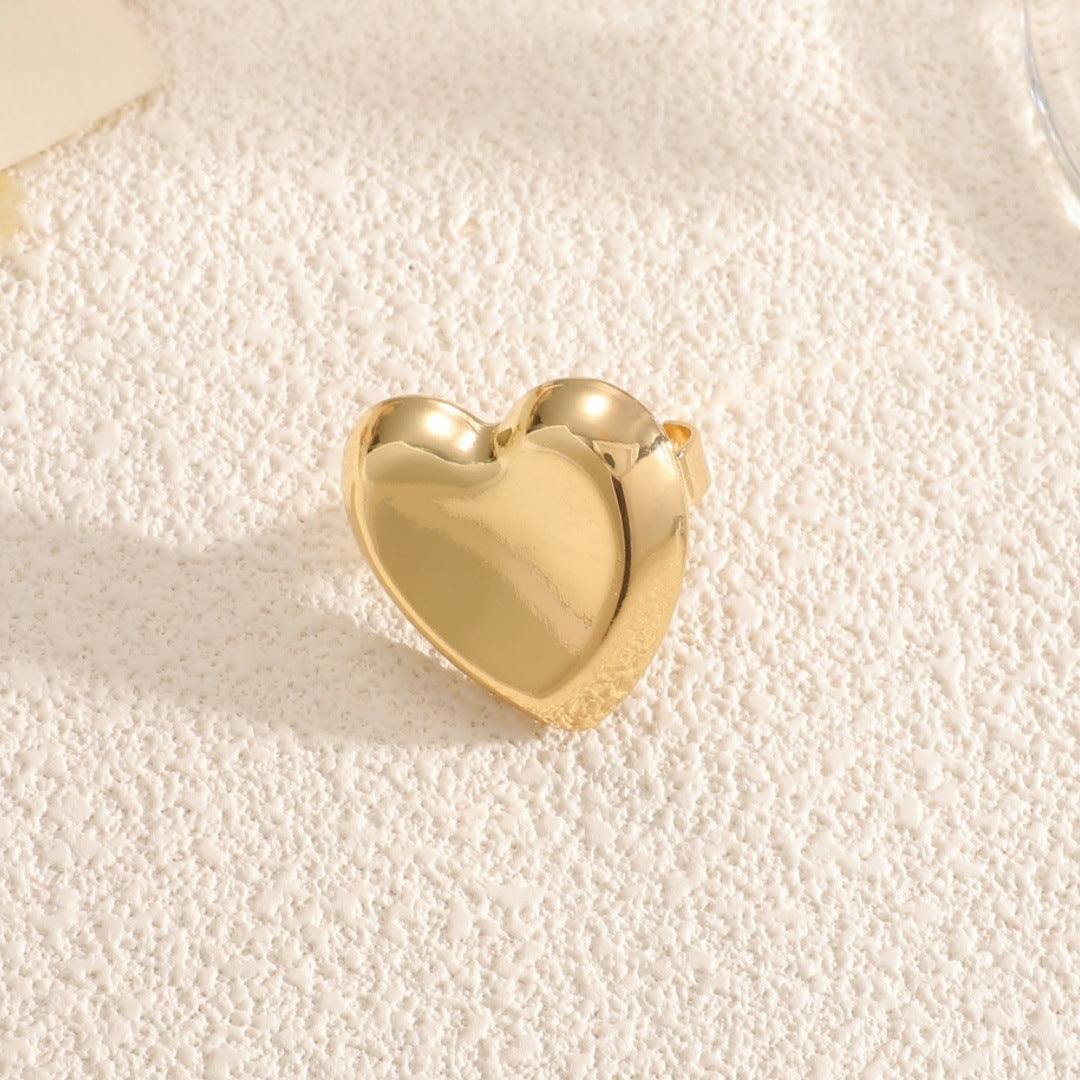Women's Open Bangle with Elegant Heart Shape Fashion Glam
