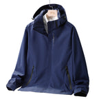 Men's lightweight water-repellent hooded shell jacket with windproof membrane and concealed zipper Fashion Glam