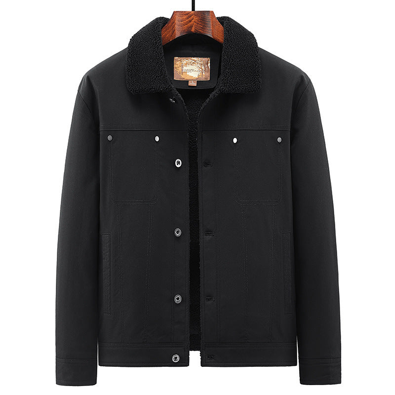 Men's trucker jacket in overshirt style with Sherpa lining and shirt collar Fashion Glam
