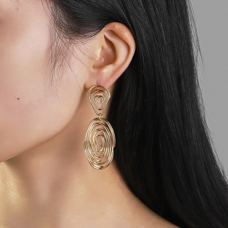 Women's Hanging Earrings in Artful Wire Design Fashion Glam