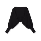 Ladies cropped bolero with wide batwing sleeves and long ribbed cuffs Fashion Glam