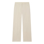 Women wide high-waisted fabric trousers with crease and straight leg Fashion Glam