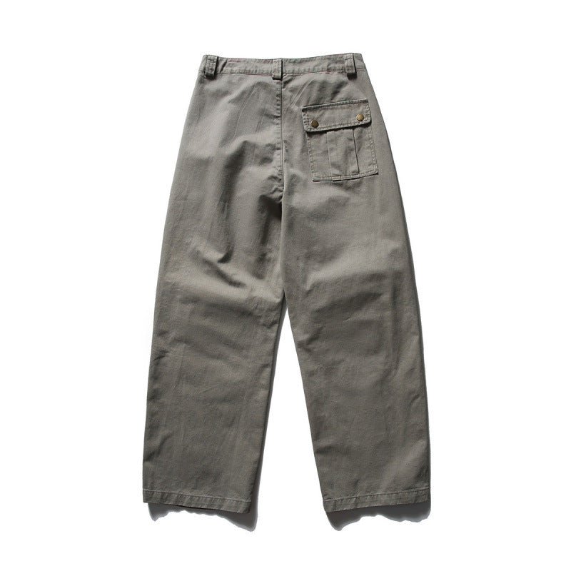 Men's Loose Utility Cargo Pants in Workwear Style with Knee Inserts and Patch Pockets Fashion Glam