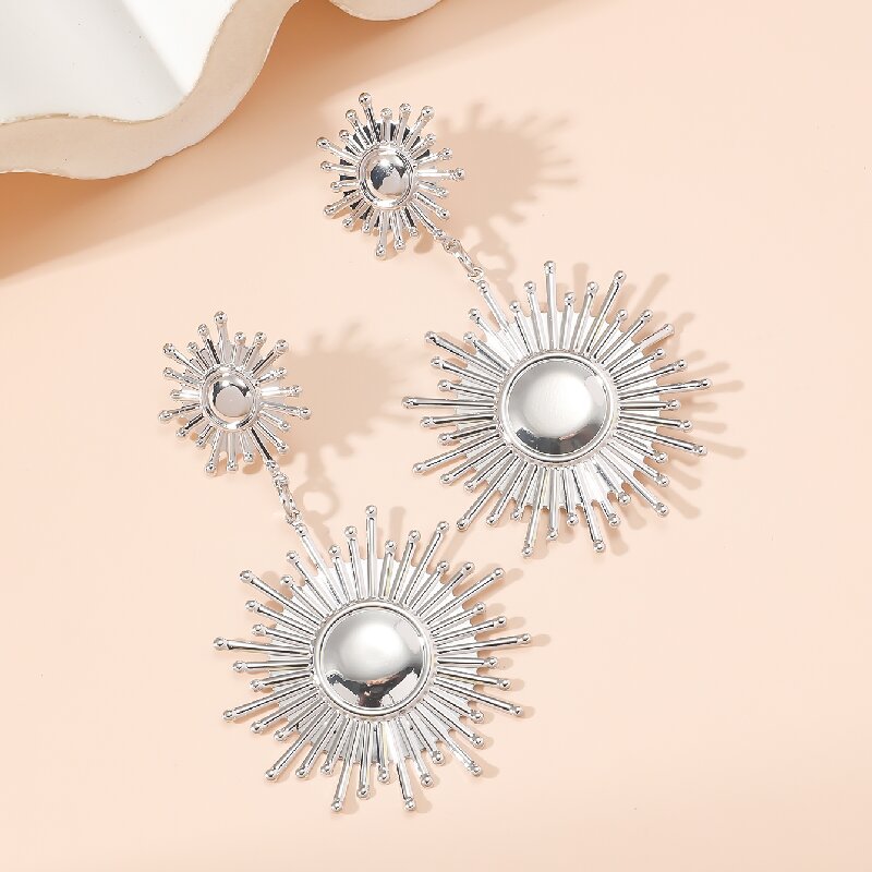 Women's Hanging Earrings in Modern Radiant Design Fashion Glam