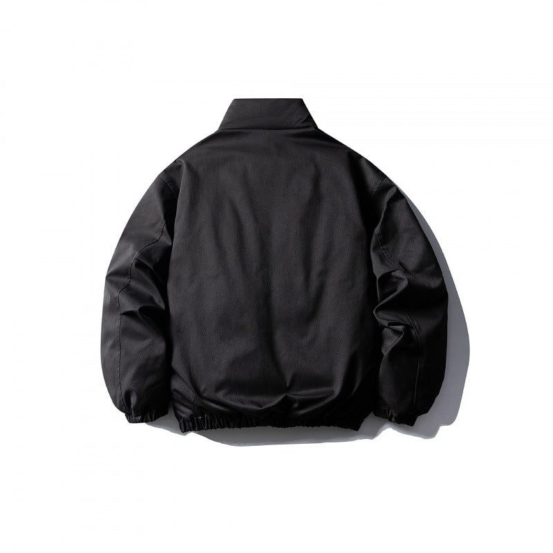 Unisex Boxy short padded transitional jacket with high stand collar and elastic hem Fashion Glam