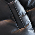 Unisex Padded Oversize Quilted Jacket with Stand-up Collar and Concealed Zipper Fashion Glam