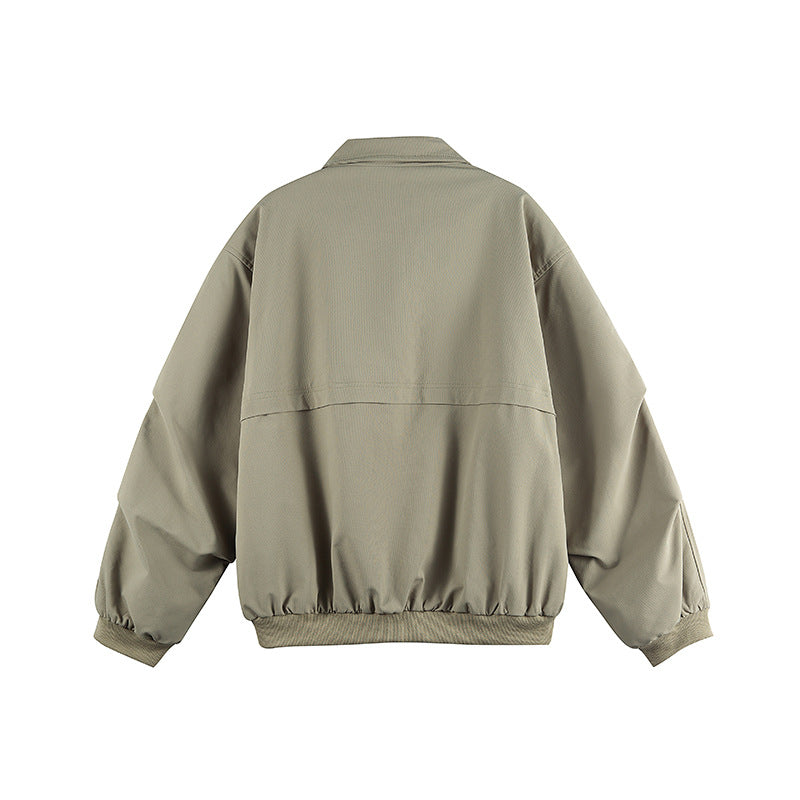 Unisex Oversize Utility Bomber Jacket with concealed zipper and elastic cuffs Fashion Glam
