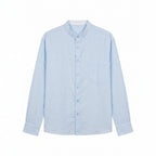 Men's Lightweight Cotton Oxford Shirt with Stand Collar and Chest Pocket Fashion Glam