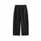 Men's Wide Cropped Pants with Elastic Waistband, Pleats and Side Pockets Fashion Glam