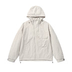 Unisex Lightweight Hooded Transition Jacket with Large Flap Pocket Detail and Drawstring Fashion Glam