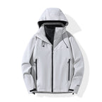 Men's softshell hybrid jacket with hood, taped zippers and adjustable hem Fashion Glam