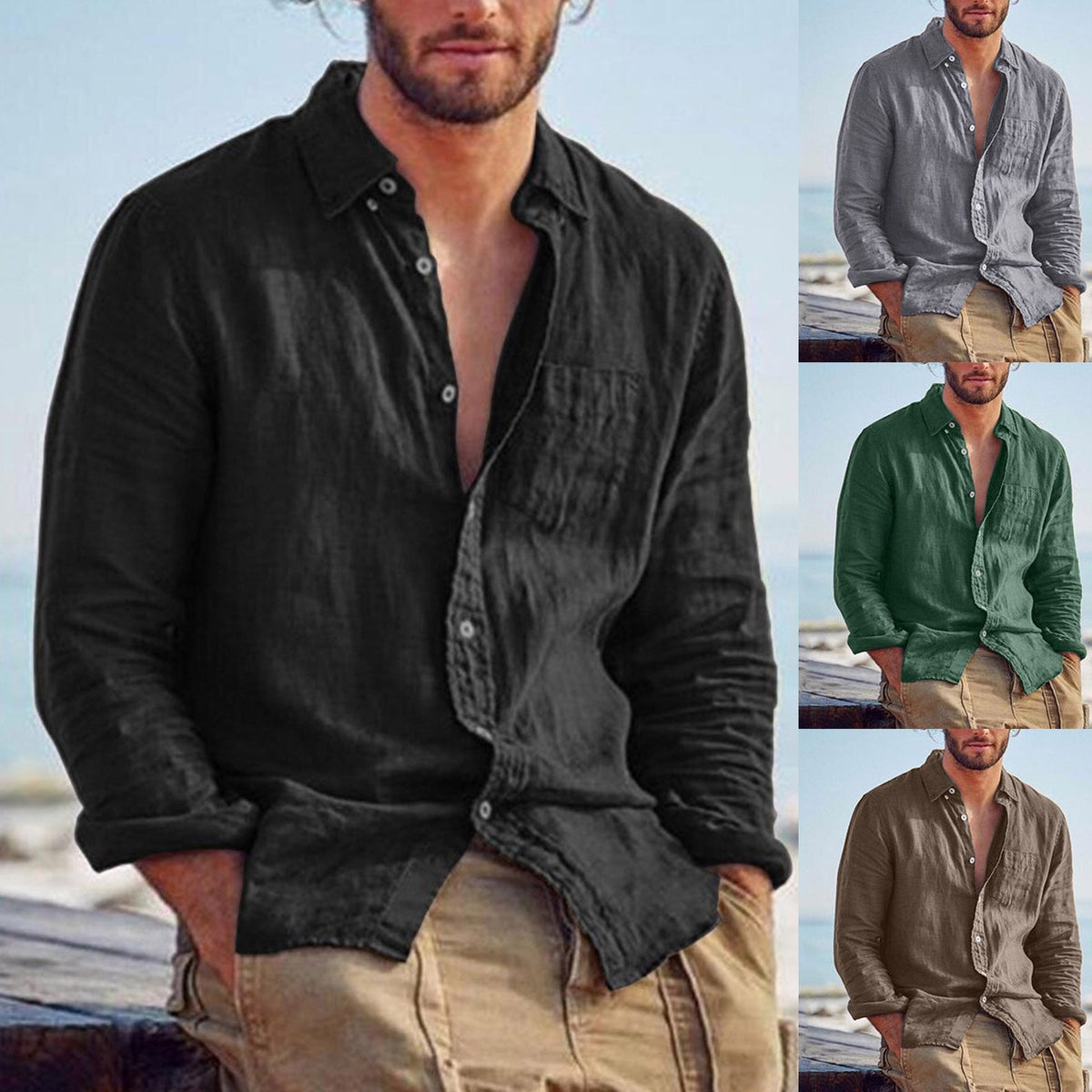Men's Lightweight Linen Shirt Fashion Glam