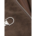 Men's short jacket made of suede imitation with metal toggle fasteners Fashion Glam