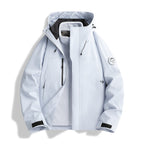 Men's Breathable, Waterproof Softshell Jacket with Fleece Lining and Hood Fashion Glam