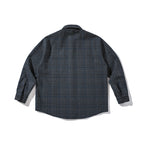 Unisex Boxy Overshirt made of wool blend with Glencheck, chest pocket and rounded hem Fashion Glam