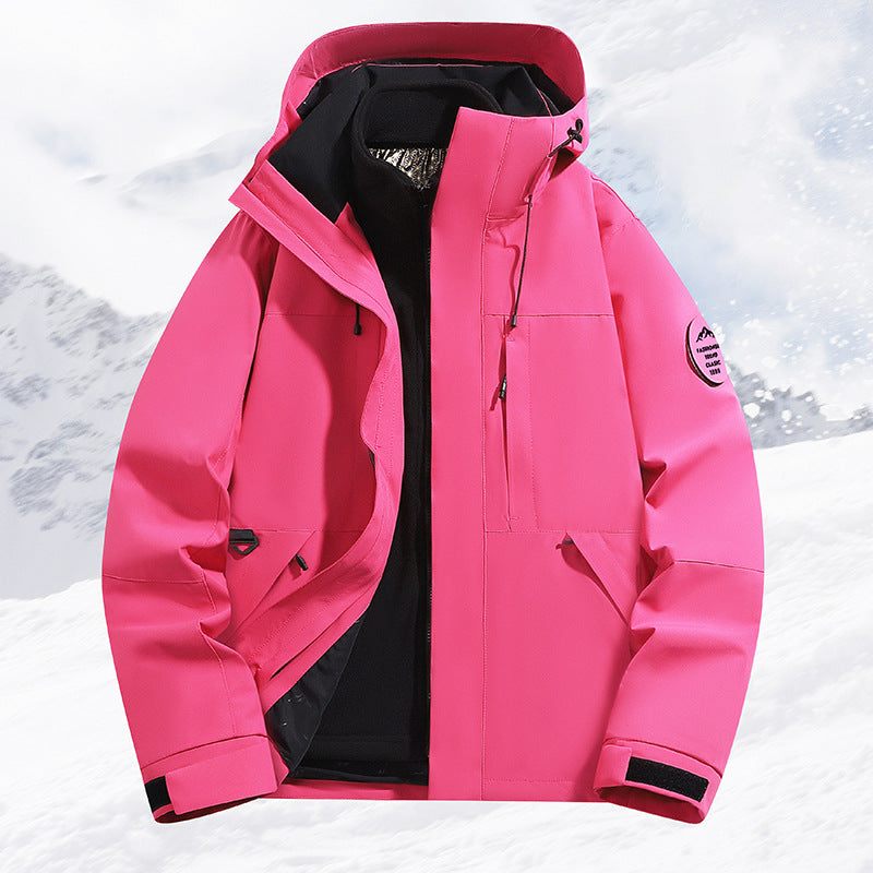 Women's Technical Ski and Winter Jacket with Removable Inner Jacket and Welded Seams Fashion Glam