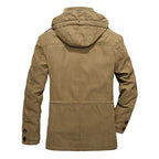 Men's Padded Canvas Field Parka with Sherpa Lining and Hood Collar Fashion Glam
