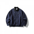 Men's Boxy Worker Jacket with Faux Leather Collar, Full-Length Zipper and Elastic Hem Fashion Glam